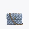 Große Denim-Kensington-Tasche Große Denim-Kensington-Tasche
