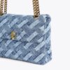 Große Denim-Kensington-Tasche Große Denim-Kensington-Tasche
