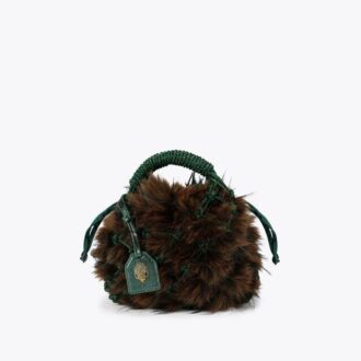 Kleine Makramee-Kristalltasche
