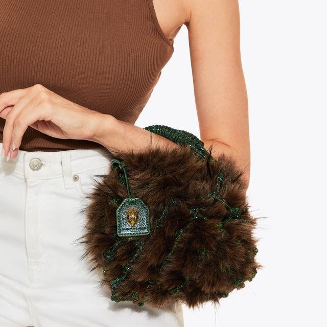 Kleine Makramee-Kristalltasche Kleine Makramee-Kristalltasche