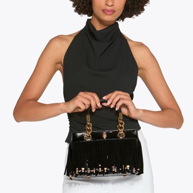 Quadratische Kensington Fringe Tasche Quadratische Kensington Fringe Tasche